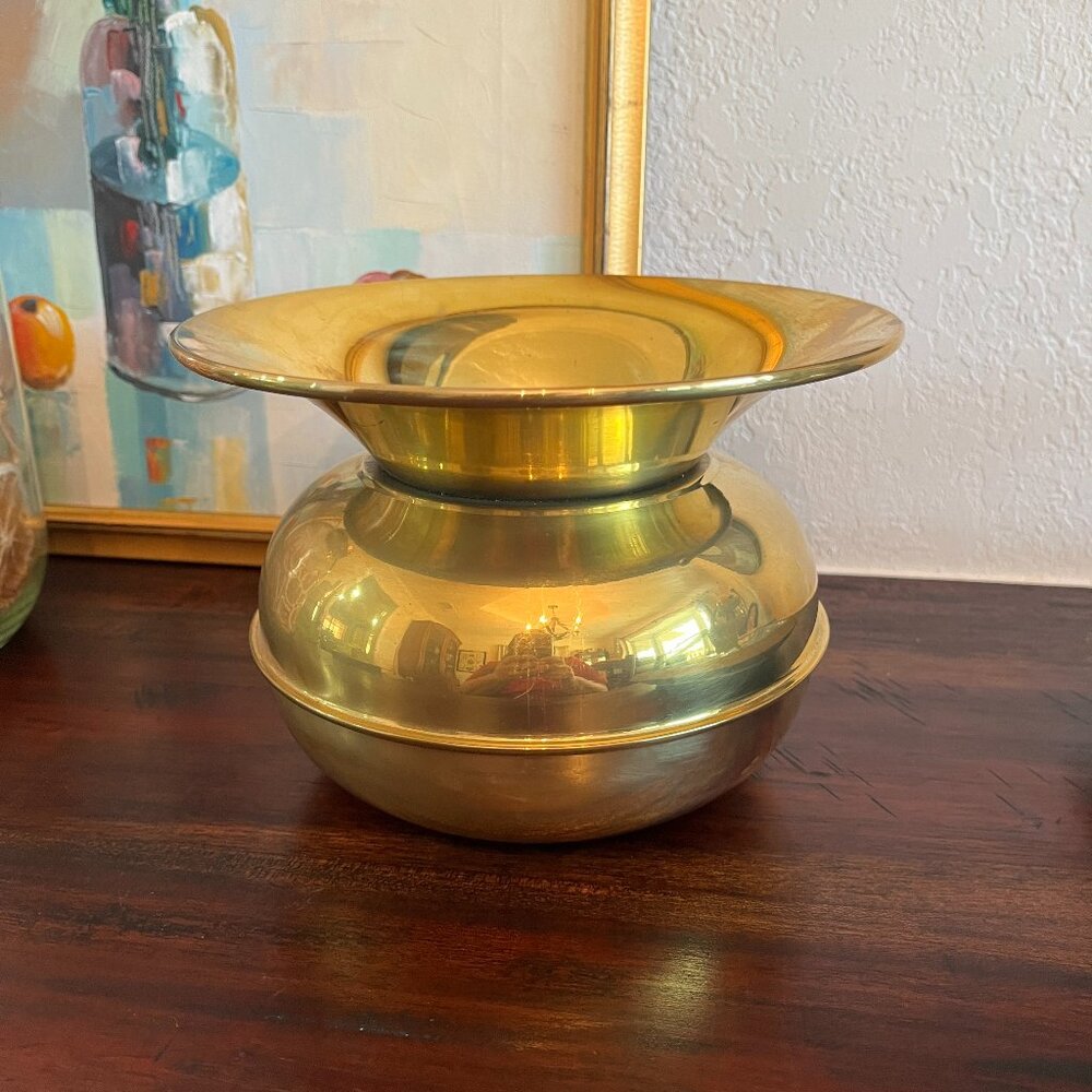 Vintage Brass Vase Cottagecore Grandpa Grandma Traditional Retro MCM Heritage